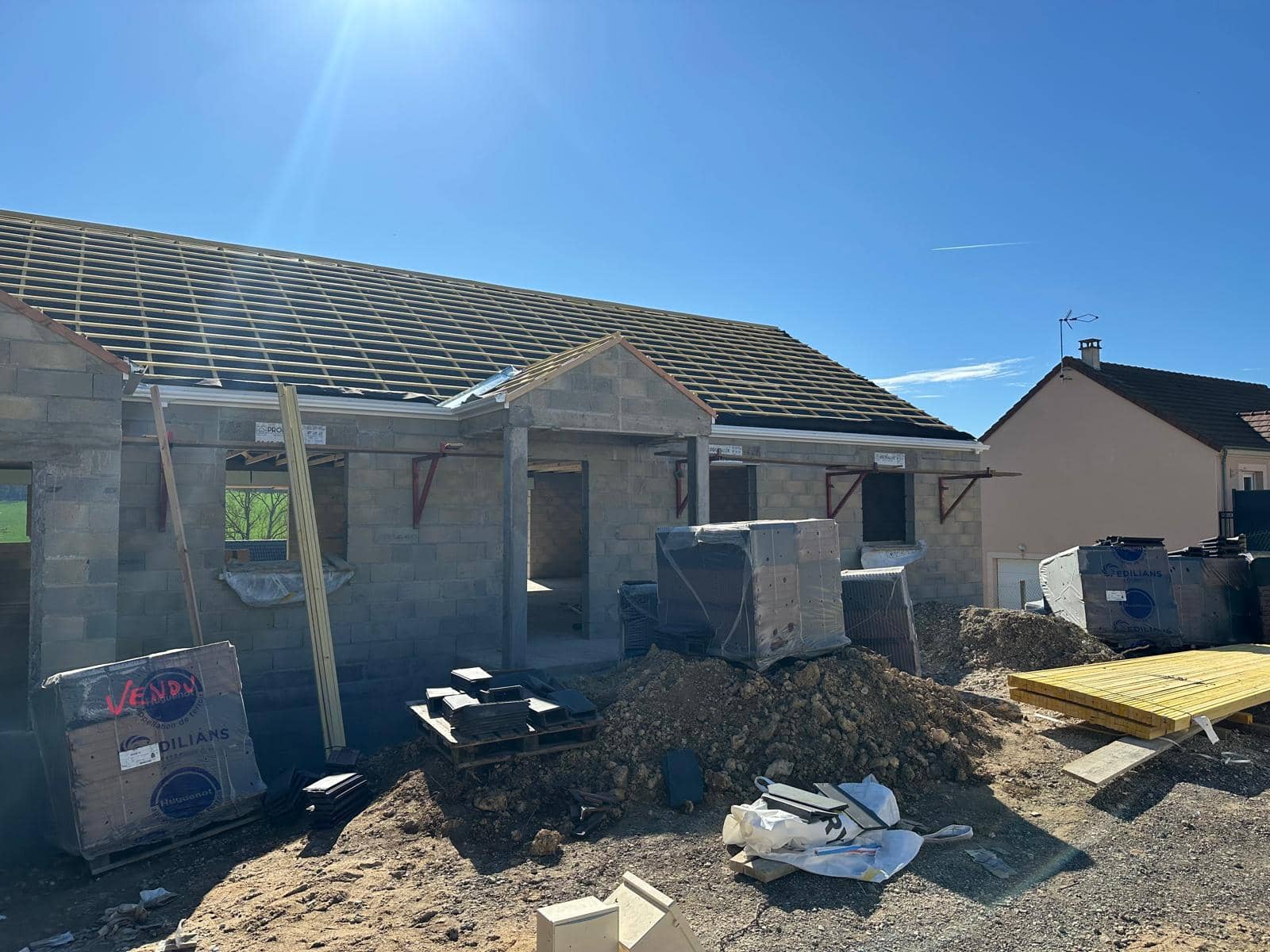 Construction de maison — chantier réalisé par SMB en Île-de-France